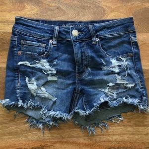 American Eagle midi jean shorts